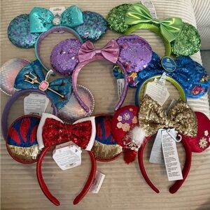 Disney Brand Colorful Sequin and Bow Headbands